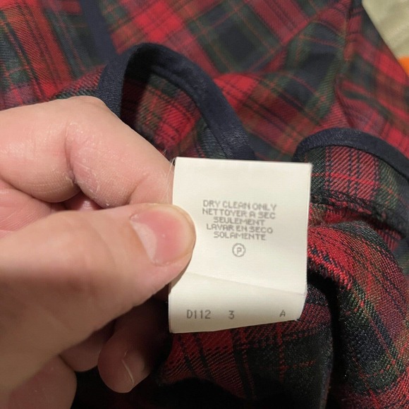 VINTAGE LESLIE FAY WOMENS 16 BLAZER JACKET TOP RED BLACK PLAID HOLIDAY PARTY NYE - Picture 10 of 10